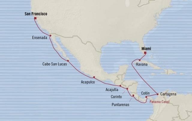 Kanał Panamski - Miami - Regatta