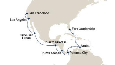 Kanał Panamski - San  Francisco - Queen Elizabeth