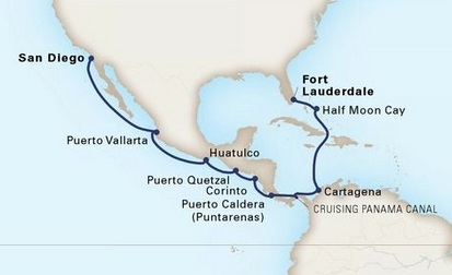 Kanał Panamski - San Diego - Eurodam