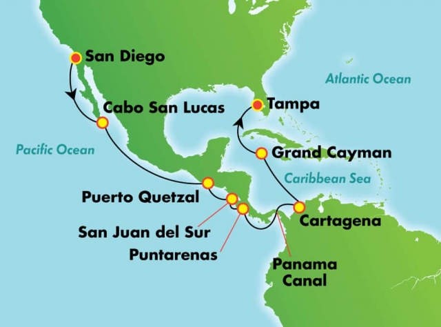 Kanał Panamski - San Diego - Norwegian Pearl