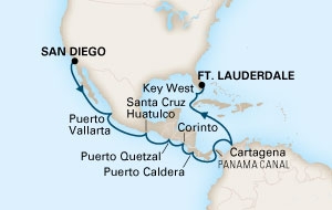 Kanał Panamski - San Diego - Volendam