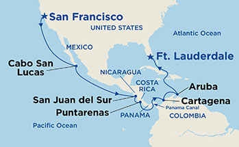 Kanał Panamski - San Francisco - Coral Princess