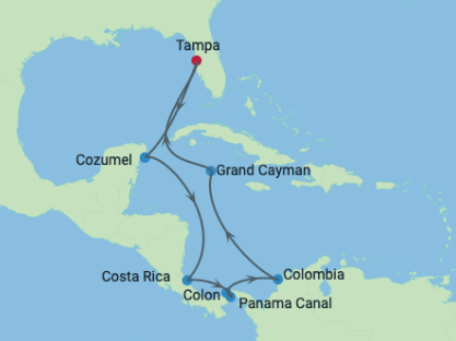 Kanał Panamski - Tampa - Celebrity Constellation