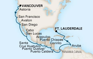 Kanał Panamski - Vancouver - Nieuw Amsterdam
