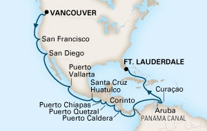 Kanał Panamski - Vancouver - Volendam