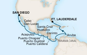 Kanał Panamski- San Diego- Nieuw Amsterdam