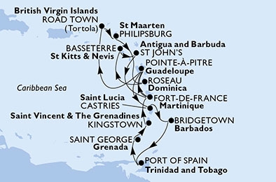 Karaiby - Fort de France - MSC Preziosa