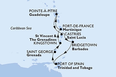 Karaiby - Pointe a Pitre - MSC Preziosa