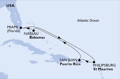 Karaiby, Bahamy - Miami - MSC Seaside