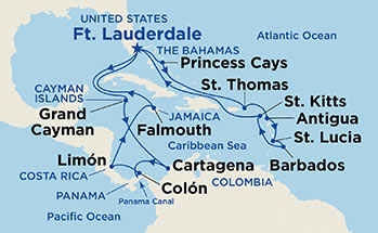 Karaiby, Kanał Panamski - Fort Lauderdale - Caribbean Prin..