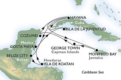 Karaiby, Kuba- Hawana- MSC Armonia