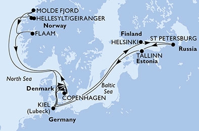 Fiordy i Morze Bałtyckie - Kilonia - MSC Meraviglia