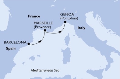 Morze Śródziemne - Barcelona - MSC Meraviglia