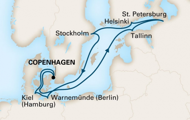 Morze Bałtyckie - Kopenhaga - Eurodam