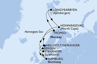 Fiordy Norweskie - Hamburg - MSC Meraviglia