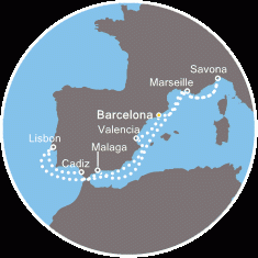 Morze Śródziemne - Barcelona - Costa Favalosa