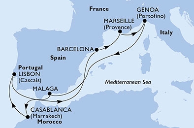 Morze Śródziemne - Barcelona - MSC Preziosa