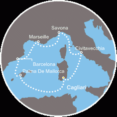 Morze Śródziemne - Cagliari - Costa Pacifica