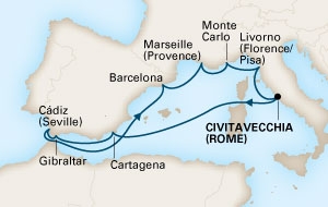 Morze Śródziemne - Civitavecchia - Koningsdam
