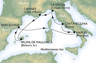 Morze Śródziemne - Civitavecchia - MSC Divinia