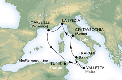 Morze Śródziemne - Civitavecchia - MSC Lirica