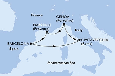 Morze Śródziemne - Civitavecchia - MSC Magnifica