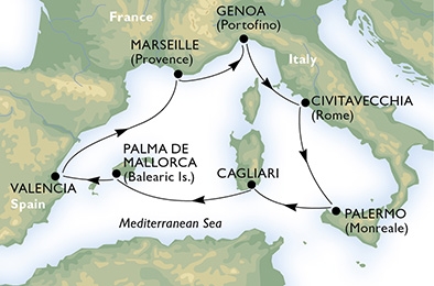 Morze śródziemne - Civitavecchia - MSC Preziosa