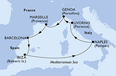 Morze Śródziemne - Neapol - MSC Divina
