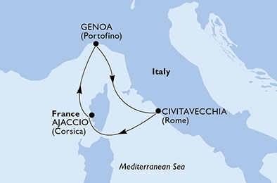 Morze Śródziemne - Genua - MSC Meraviglia