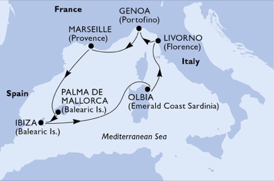 Morze Śródziemne - Genua - MSC Opera