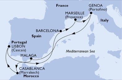 Morze Śródziemne - Genua - MSC Preziosa