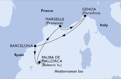 Morze Śródziemne - Genua - MSC Preziosa