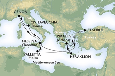 Morze Śródziemne- Genua- MSC Sinfonia