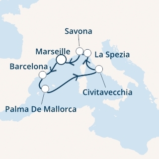 Morze Śródziemne - Marsylia - Costa Smeralda