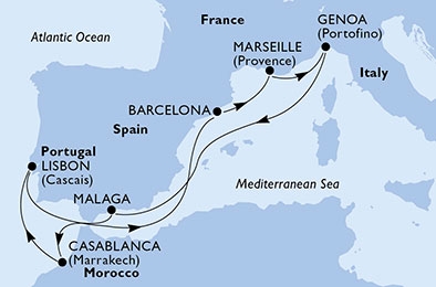 Morze Śródziemne - Marsylia - MSC Preziosa