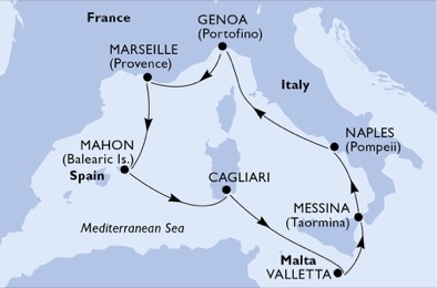 Morze Śródziemne - Mesyna - MSC Opera