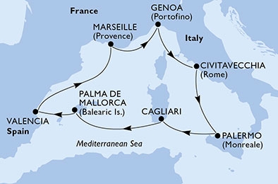 Morze Śródziemne - Palma de Mallorca - MSC Divina