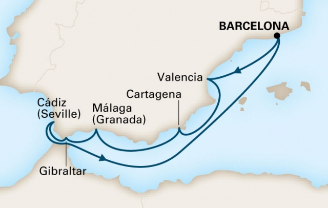 Morze Śródziemne- Barcelona- Eurodam