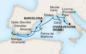 Morze Śródziemne- Barcelona- Westerdam