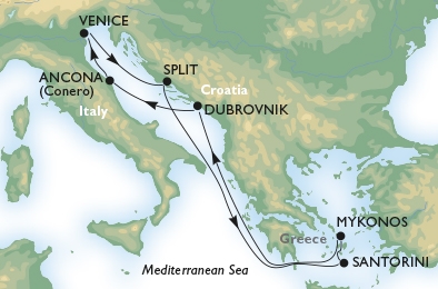 Morze Śródziemne- Wenecja-  MSC Sinfonia
