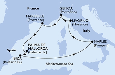 Morze Śródziemne - Neapol - MSC Fantasia