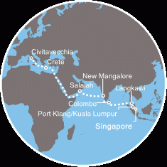 Ocean Indyjski - Singapur - Costa Fortuna
