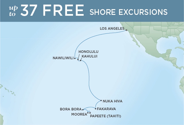 Wyspy Pacyfiku - Los Angeles - Seven Seas Navigator