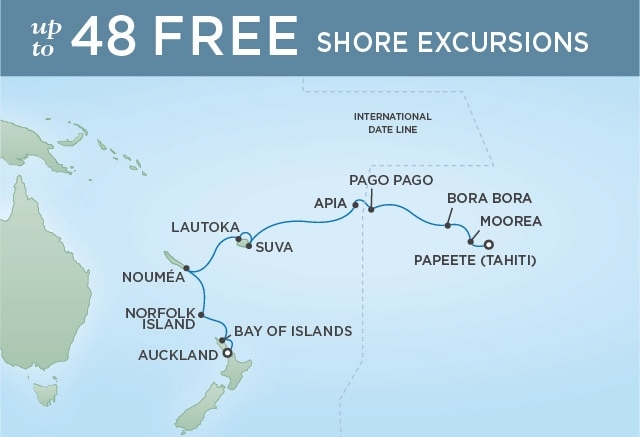 Polinezja Francuska - Auckland - Seven Seas Navigator