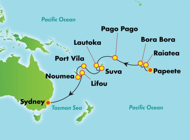 Polinezja Francuska, Australia - Papeete - Norwegian Jewel