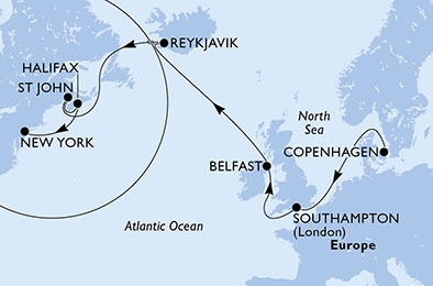 Transatlantyk - Kopenhaga - MSC Meraviglia