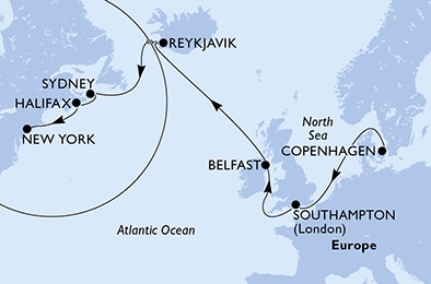 Transatlantyk - Kopenhaga - MSC Meraviglia