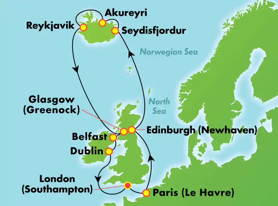 Wyspy Brytyjskie i Islandia -Southampton - Norwegian Star