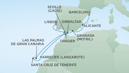 Wyspy Kanaryjskie - Barcelona - Seven Seas Voyager