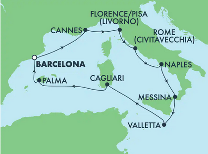 Morze Śródziemne - Barcelona - Norwegian Escape 